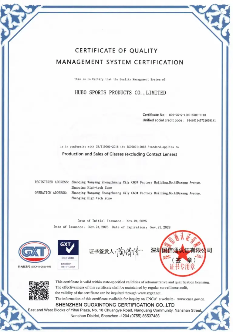 ISO 9001 Quality Management System Certification