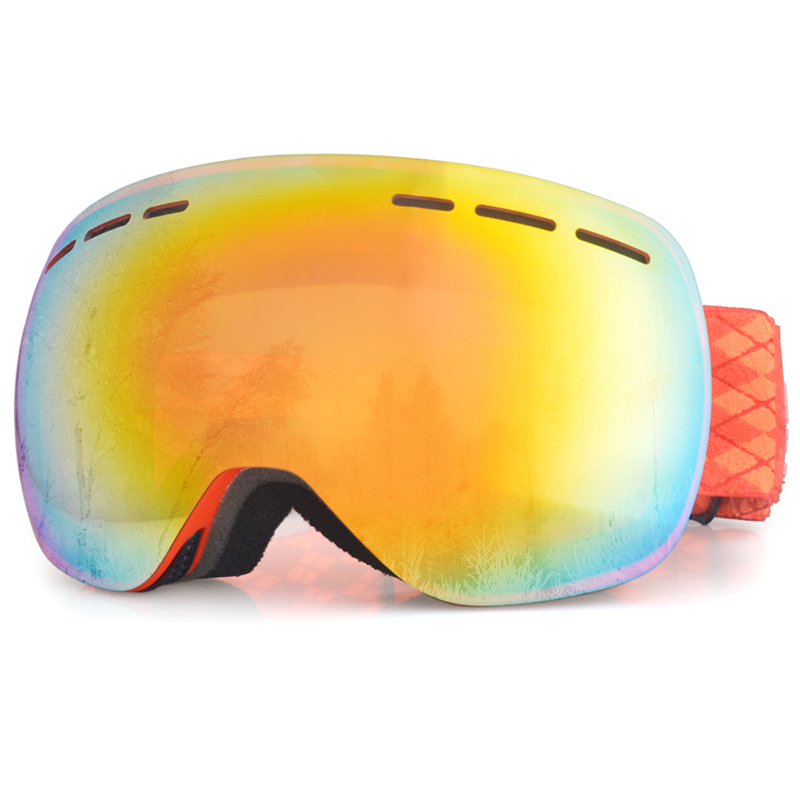 ski goggle in orange color