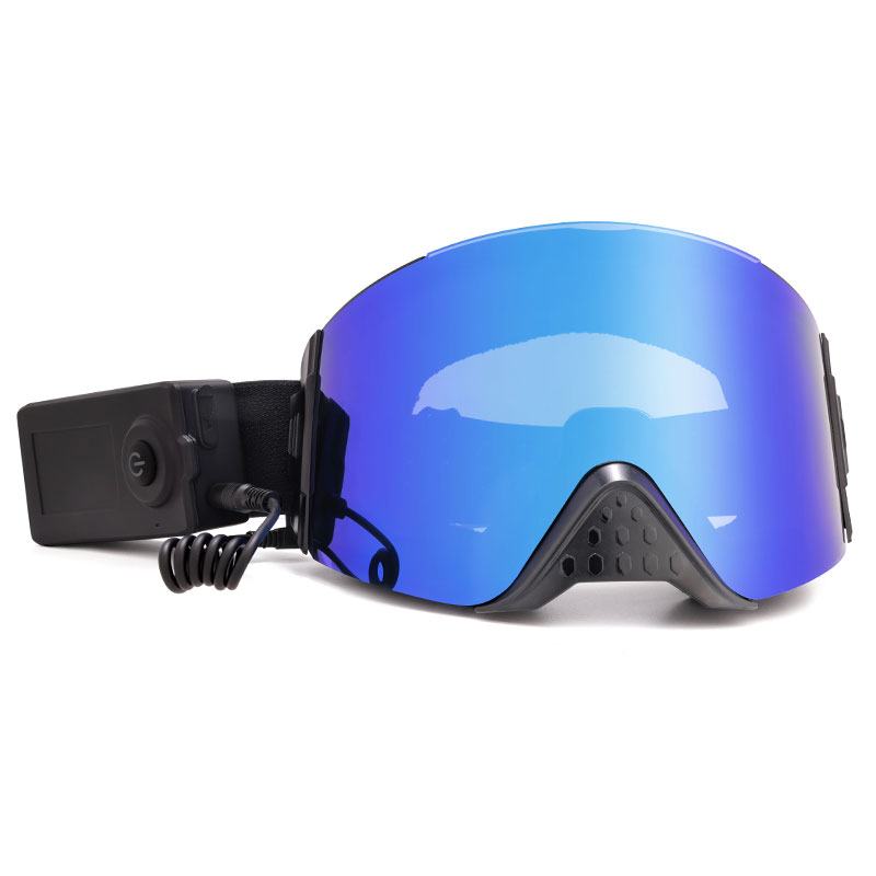 Heating snow goggles