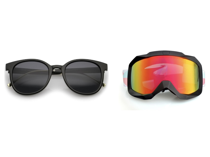 sunglasses vs ski goggles