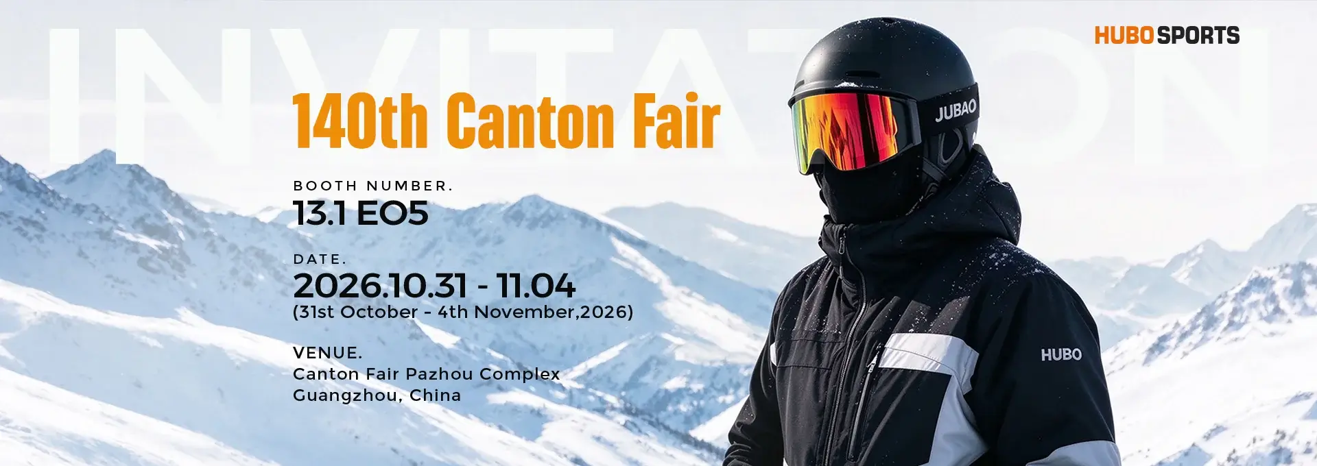 Hubo Sports Canton Fair Exhibition Custom Eyewear Booth