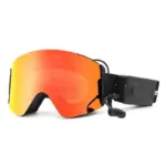 Hubo Sports HB-32L 7000mAh Battery Powered Heated Ski Goggles Front View with Magnetic Dual Lens