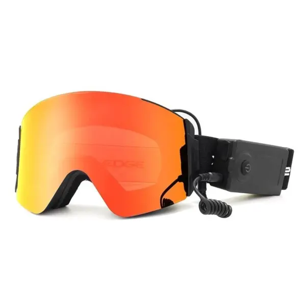 Hubo Sports HB-32L 7000mAh Battery Powered Heated Ski Goggles Front View with Magnetic Dual Lens