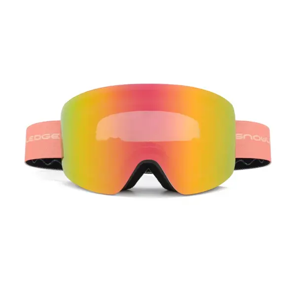 Hubo Sports HB-46 Double Layer Magnetic Quick Change Ski Goggles Front View with Blue Revo Lens
