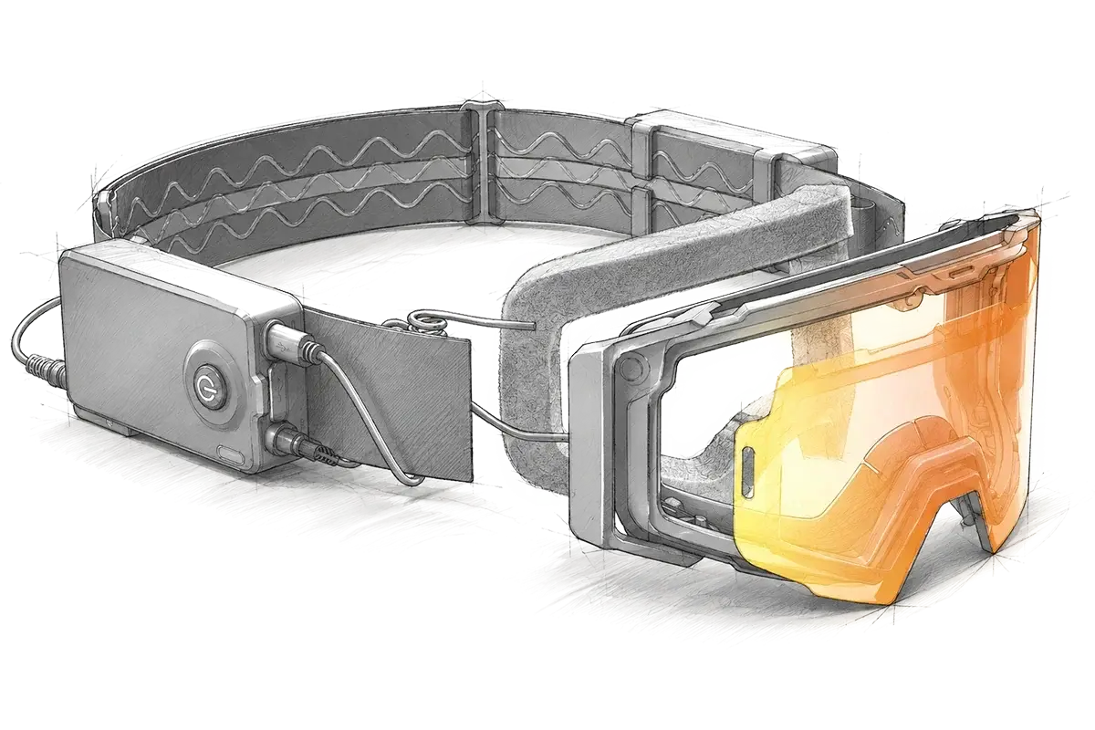 HB-50 Frameless Dual Toric Lens Snow Ski Goggles